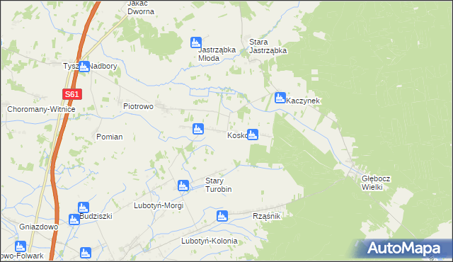 mapa Koskowo, Koskowo na mapie Targeo