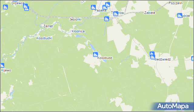 mapa Kosobudz, Kosobudz na mapie Targeo