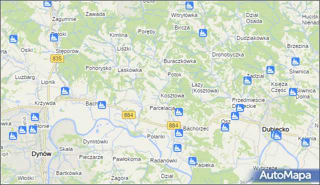 mapa Kosztowa, Kosztowa na mapie Targeo