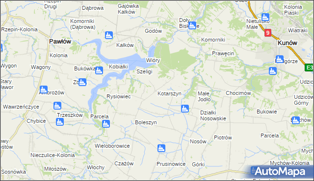 mapa Kotarszyn, Kotarszyn na mapie Targeo