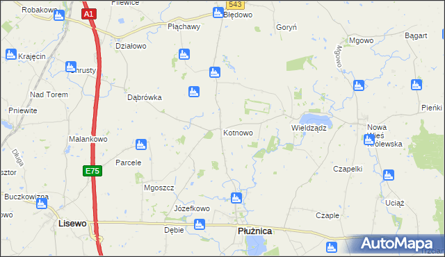 mapa Kotnowo, Kotnowo na mapie Targeo