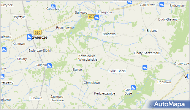 mapa Kowalewice Nowe, Kowalewice Nowe na mapie Targeo