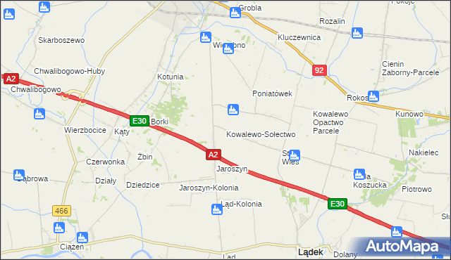 mapa Kowalewo-Sołectwo, Kowalewo-Sołectwo na mapie Targeo