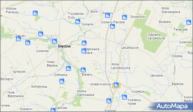 mapa Koziel gmina Belsk Duży, Koziel gmina Belsk Duży na mapie Targeo