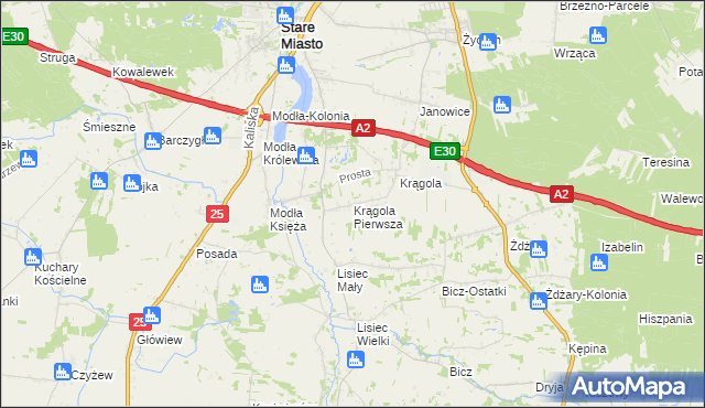 mapa Krągola Pierwsza, Krągola Pierwsza na mapie Targeo