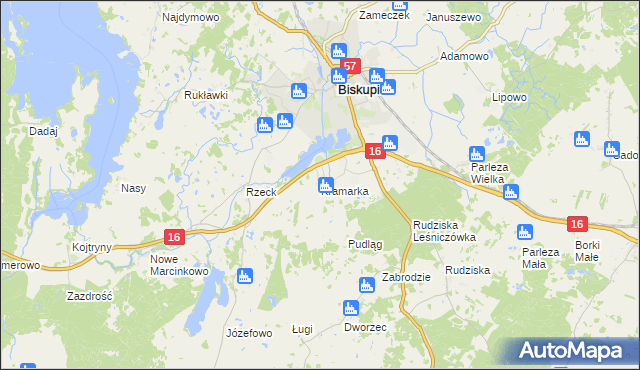 mapa Kramarka, Kramarka na mapie Targeo