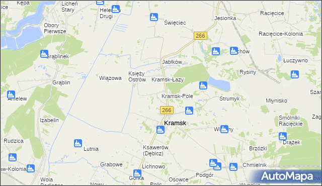 mapa Kramsk-Pole, Kramsk-Pole na mapie Targeo