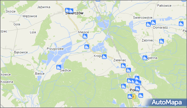 mapa Krogulna, Krogulna na mapie Targeo