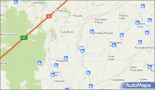 mapa Króle Duże, Króle Duże na mapie Targeo