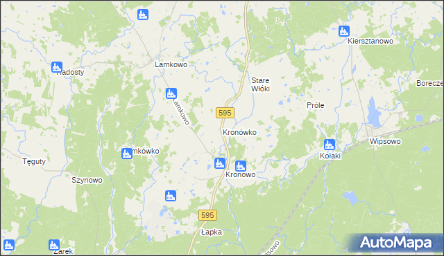 mapa Kronówko, Kronówko na mapie Targeo