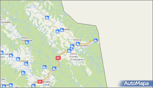 mapa Krościenko, Krościenko na mapie Targeo