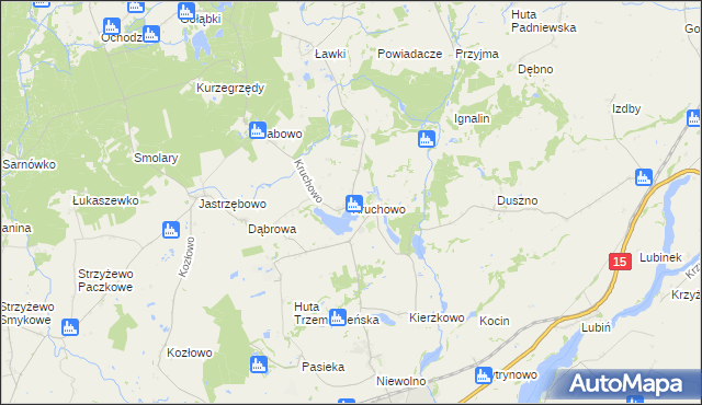mapa Kruchowo, Kruchowo na mapie Targeo