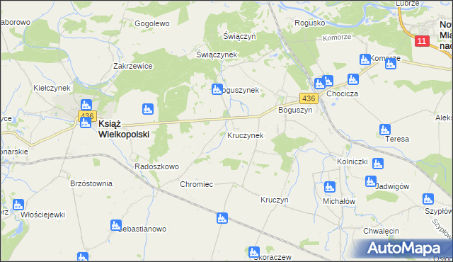 mapa Kruczynek, Kruczynek na mapie Targeo