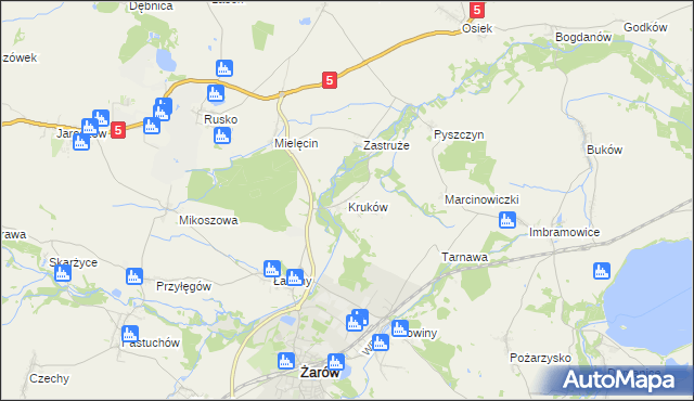 mapa Kruków, Kruków na mapie Targeo