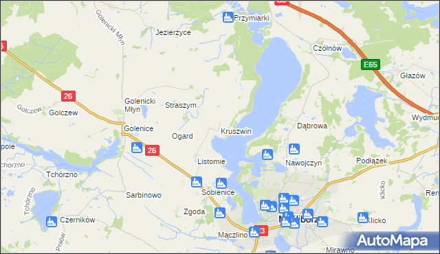 mapa Kruszwin, Kruszwin na mapie Targeo