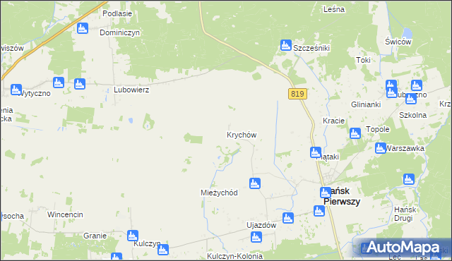 mapa Krychów, Krychów na mapie Targeo