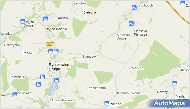 mapa Ksawerówka, Ksawerówka na mapie Targeo