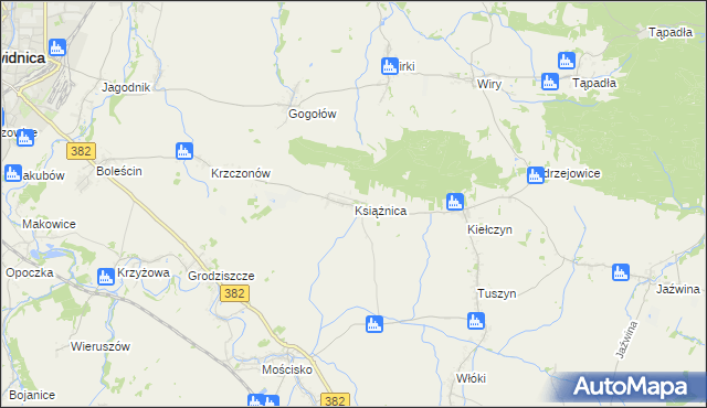 mapa Książnica, Książnica na mapie Targeo