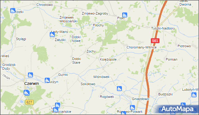 mapa Księżopole, Księżopole na mapie Targeo