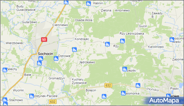 mapa Kuchary Królewskie, Kuchary Królewskie na mapie Targeo