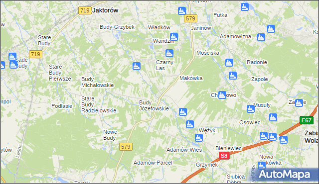mapa Kuklówka Zarzeczna, Kuklówka Zarzeczna na mapie Targeo