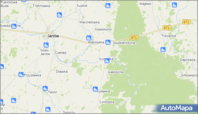 mapa Kumiałka, Kumiałka na mapie Targeo