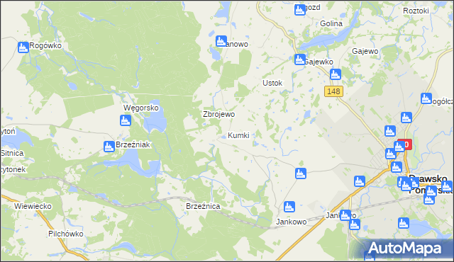 mapa Kumki, Kumki na mapie Targeo