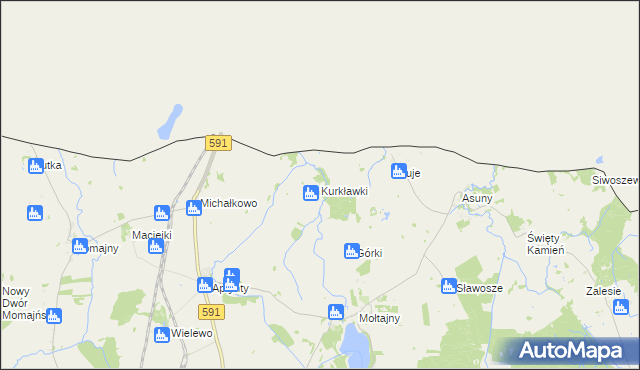 mapa Kurkławki, Kurkławki na mapie Targeo