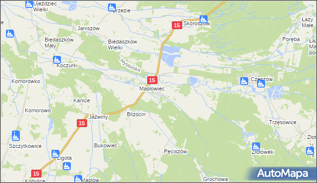 mapa Kuźniczysko, Kuźniczysko na mapie Targeo