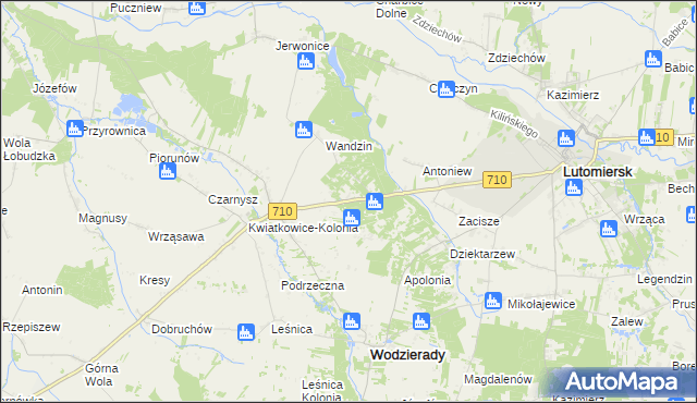 mapa Kwiatkowice-Las, Kwiatkowice-Las na mapie Targeo