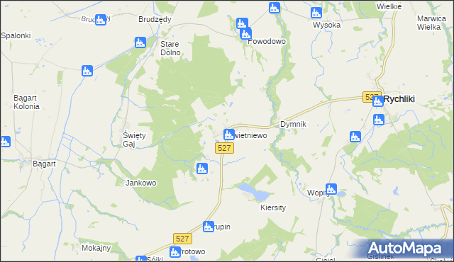 mapa Kwietniewo, Kwietniewo na mapie Targeo