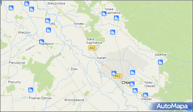 mapa Kwileń, Kwileń na mapie Targeo