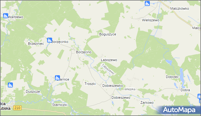 mapa Łabiszewo, Łabiszewo na mapie Targeo