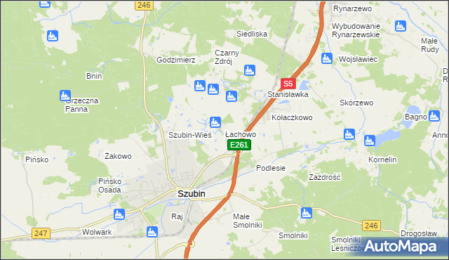 mapa Łachowo, Łachowo na mapie Targeo