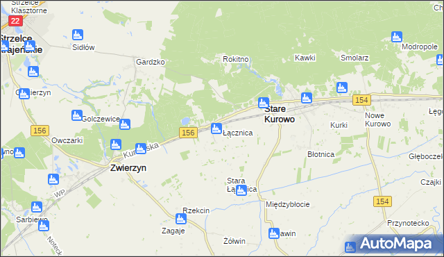 mapa Łącznica, Łącznica na mapie Targeo