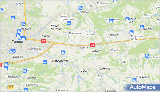 mapa Ładna, Ładna na mapie Targeo