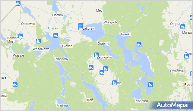 mapa Ładnówko, Ładnówko na mapie Targeo