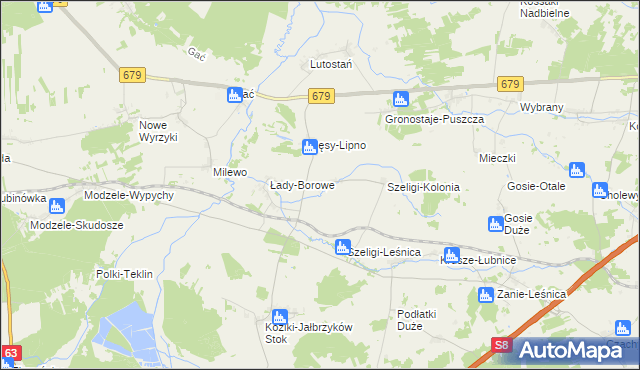 mapa Łady Polne, Łady Polne na mapie Targeo