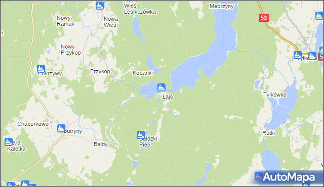 mapa Łajs, Łajs na mapie Targeo