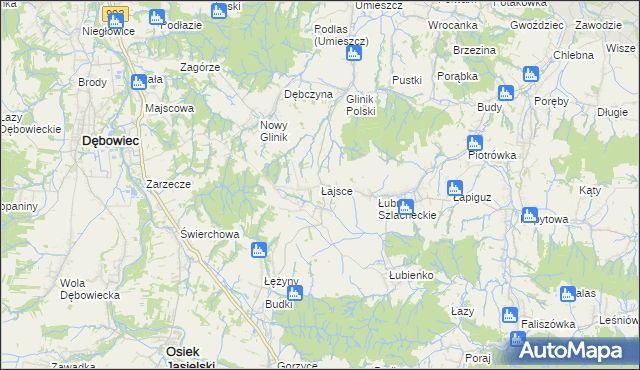 mapa Łajsce, Łajsce na mapie Targeo