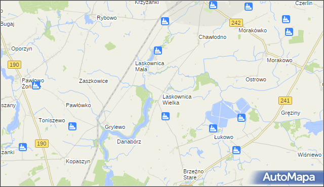 mapa Laskownica Wielka, Laskownica Wielka na mapie Targeo