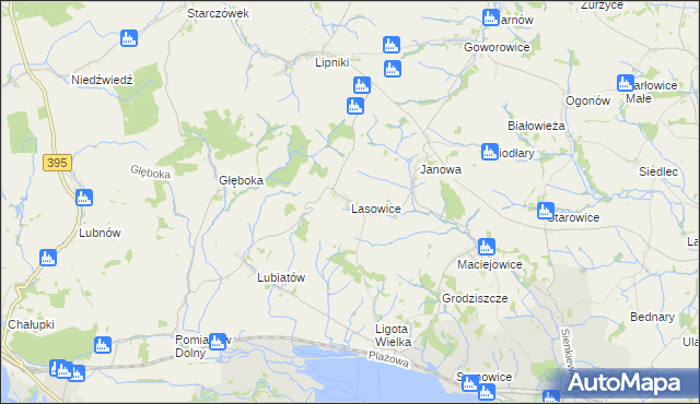 mapa Lasowice gmina Otmuchów, Lasowice gmina Otmuchów na mapie Targeo