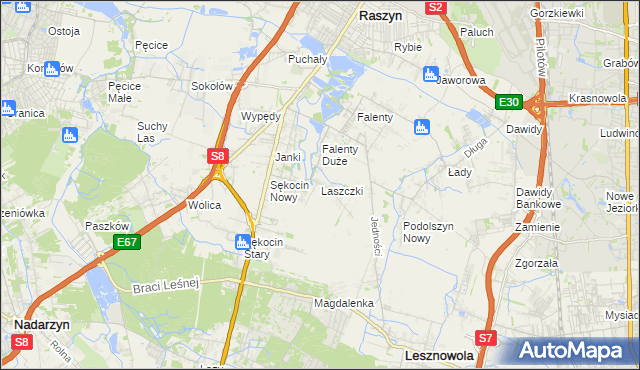 mapa Laszczki, Laszczki na mapie Targeo