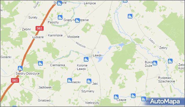 mapa Ławsk, Ławsk na mapie Targeo