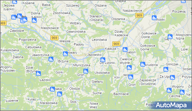 mapa Łazy Brzyńskie, Łazy Brzyńskie na mapie Targeo