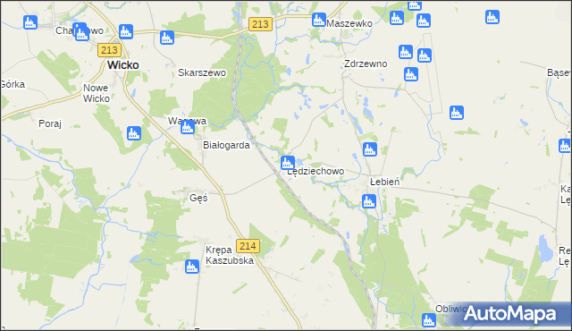 mapa Lędziechowo, Lędziechowo na mapie Targeo