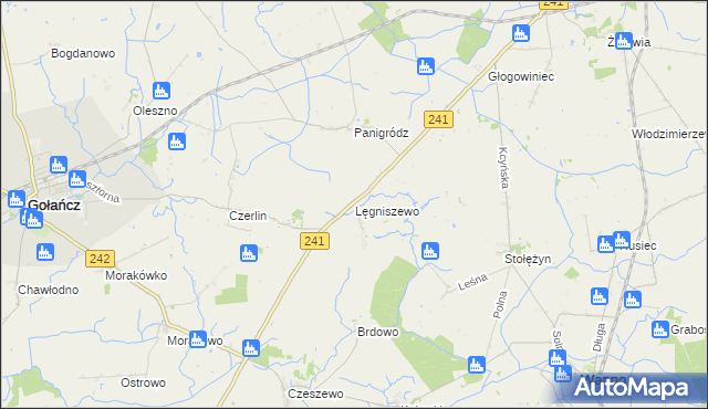mapa Lęgniszewo, Lęgniszewo na mapie Targeo