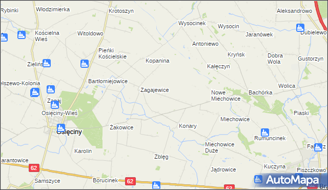 mapa Lekarzewice, Lekarzewice na mapie Targeo