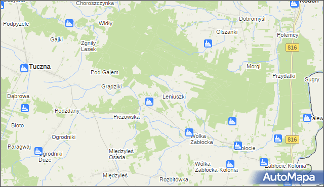 mapa Leniuszki, Leniuszki na mapie Targeo