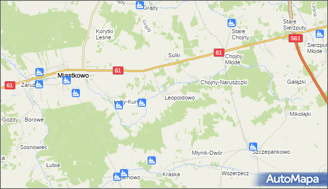 mapa Leopoldowo, Leopoldowo na mapie Targeo